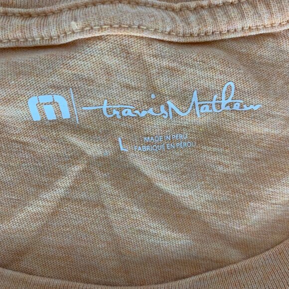 Travis Mathew Golf Orange Short Sleeve Crewneck Shirt Mens Large - Picture 3 of 4